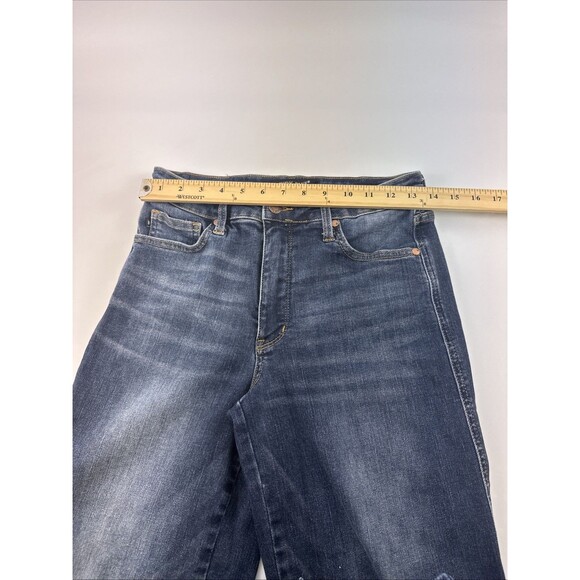 Judy Blue Mid Rise Tummy Control Wide Leg Crop Jeans Denim Stretch Womens 28 / 7 - Picture 11 of 14